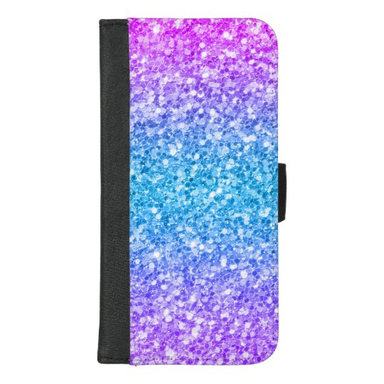 Modern Colorful Glitter Background iPhone Wallet Case